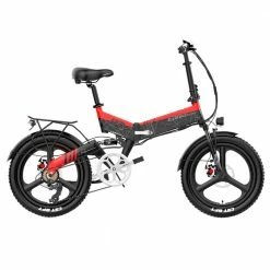 Coupon ❤️ LANKELEISI G650 Electric Folding Bike 400W Motor 14.5Ah Battery 20 inch Tire for Commuting - Red ❤️