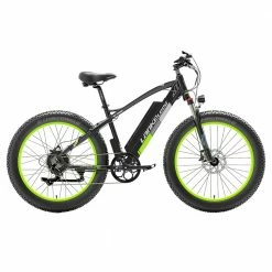 Best deal ๐ฅ LANKELEISI XC4000 Electric Bike 26*4.0 Inch Fat Tires 1000W Motor 40Km/h Max Speed 48V 17.5Ah Battery Shimano 7 Speed 120Km Range 180Kg Max Load - Green โ๏ธ