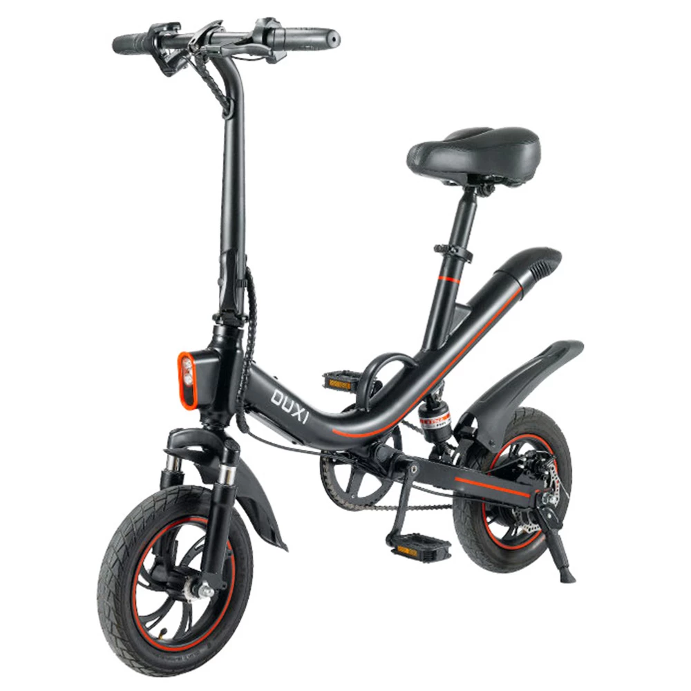 Promo π OUXI V1 Electric Bike 12 Inch Tires 350W Motor 36V 7.8Ah Battery 30Km Range 25Km/h Max Speed 150kg Max Load - Black π