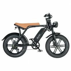 New 😍 OUXI V8 Electric Bike 20*4.0 Inch Fat Tires 750W Motor 50Km/h Max Speed 48V 15Ah Battery Retro Ebike Max Load 150kg Dual Disc Brake Shimano 7-Speed Gear ❤️