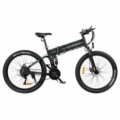 New 🛒 SAMEBIKE LO26-II Foldable Mountain Electric Bike 750W Motor 48V 10Ah Battery 60-80 km Range 35km/h Max Speed - Black 🌟