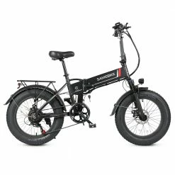 Cheapest ❤️ SAMEBIKE LOTDM200-FT Folding Electric Moped Bike 350W Motor 10Ah Battery Max 30km/h 20 Inch Tire - Black 🌟