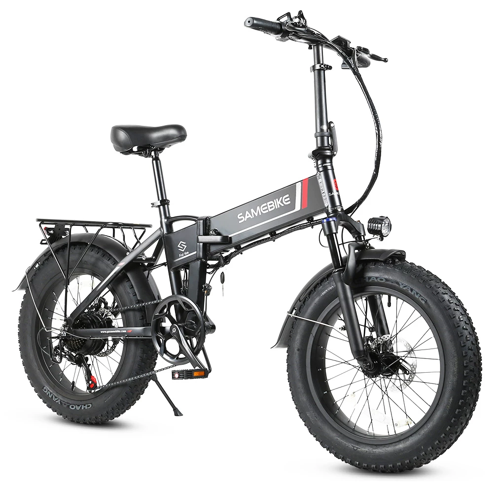 Cheapest โค๏ธ SAMEBIKE LOTDM200-FT Folding Electric Moped Bike 350W Motor 10Ah Battery Max 30km/h 20 Inch Tire - Black ๐ - Image 2