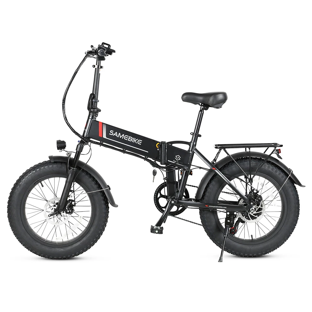 Cheapest โค๏ธ SAMEBIKE LOTDM200-FT Folding Electric Moped Bike 350W Motor 10Ah Battery Max 30km/h 20 Inch Tire - Black ๐ - Image 3