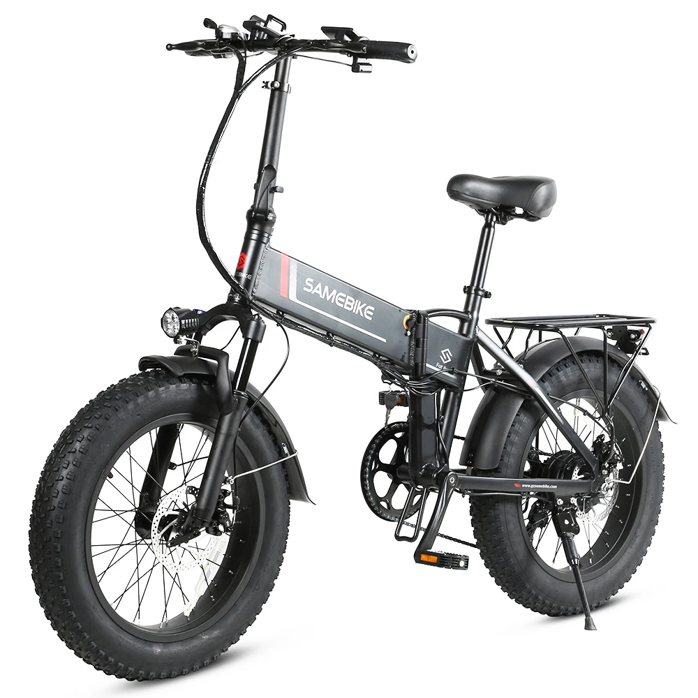 Cheapest โค๏ธ SAMEBIKE LOTDM200-FT Folding Electric Moped Bike 350W Motor 10Ah Battery Max 30km/h 20 Inch Tire - Black ๐ - Image 4