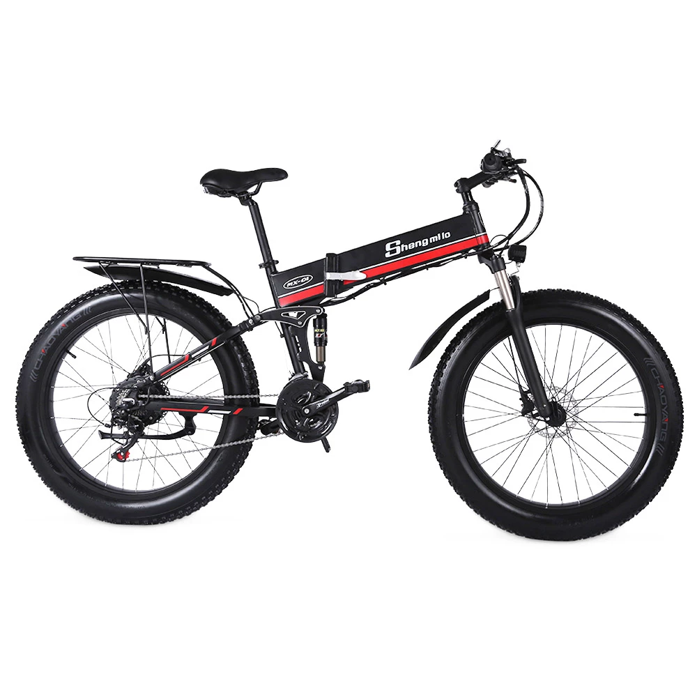 New ๐ฅ Shengmilo MX01 26 Inches Fat Tire Electric Bike 12 Magnetic Booster Bicycle 1000W 7-Speed Shimano for Snow Mountain ๐