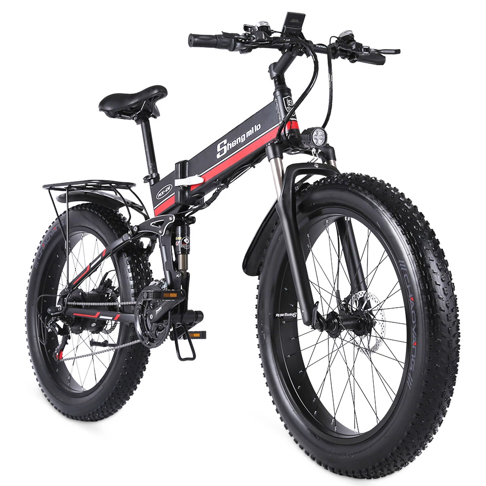 New ๐ฅ Shengmilo MX01 26 Inches Fat Tire Electric Bike 12 Magnetic Booster Bicycle 1000W 7-Speed Shimano for Snow Mountain ๐ - Image 4