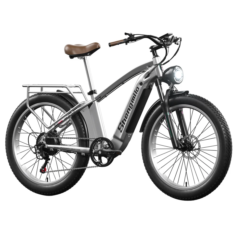 Cheapest ๐งจ Shengmilo MX04 26*3.0 Inch Fat Tire Electric Moped Bike Mountain Bicycle Bafang 500W Motor 48V 15Ah LG Battery 40Km/h Max Speed Shimano 7-Speed Gear 110KM Max Range IP64 Waterproof TEKTRO E500 Oil Brake โ๏ธ