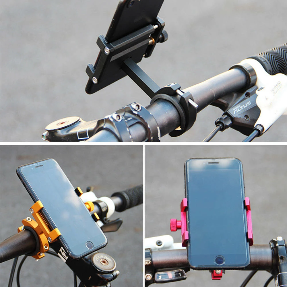 Brand new βοΈ Aluminum Alloy Phone Holder for KUGOO S1 and KUGOO S1 Pro Folding Electric Scooter Bicycle - Black 𧨠- Image 5
