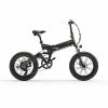Brand new 😀 BEZIOR XF200 Folding Electric Bike 48V 15Ah Battery 1000W Motor 20x4.0 inch Fat Tire Aluminum Alloy Frame Shimano 7-speed Shift Max Speed 40km/h 130KM Power-assisted mileage Range LCD Display IP54 Waterproof - Black ⌛