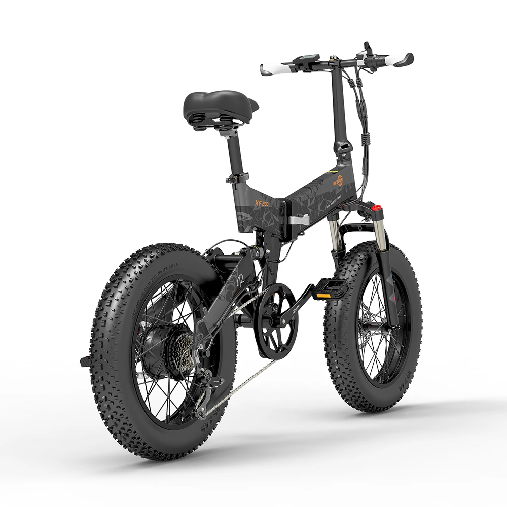 Brand new π BEZIOR XF200 Folding Electric Bike 48V 15Ah Battery 1000W Motor 20x4.0 inch Fat Tire Aluminum Alloy Frame Shimano 7-speed Shift Max Speed 40km/h 130KM Power-assisted mileage Range LCD Display IP54 Waterproof - Black β - Image 3