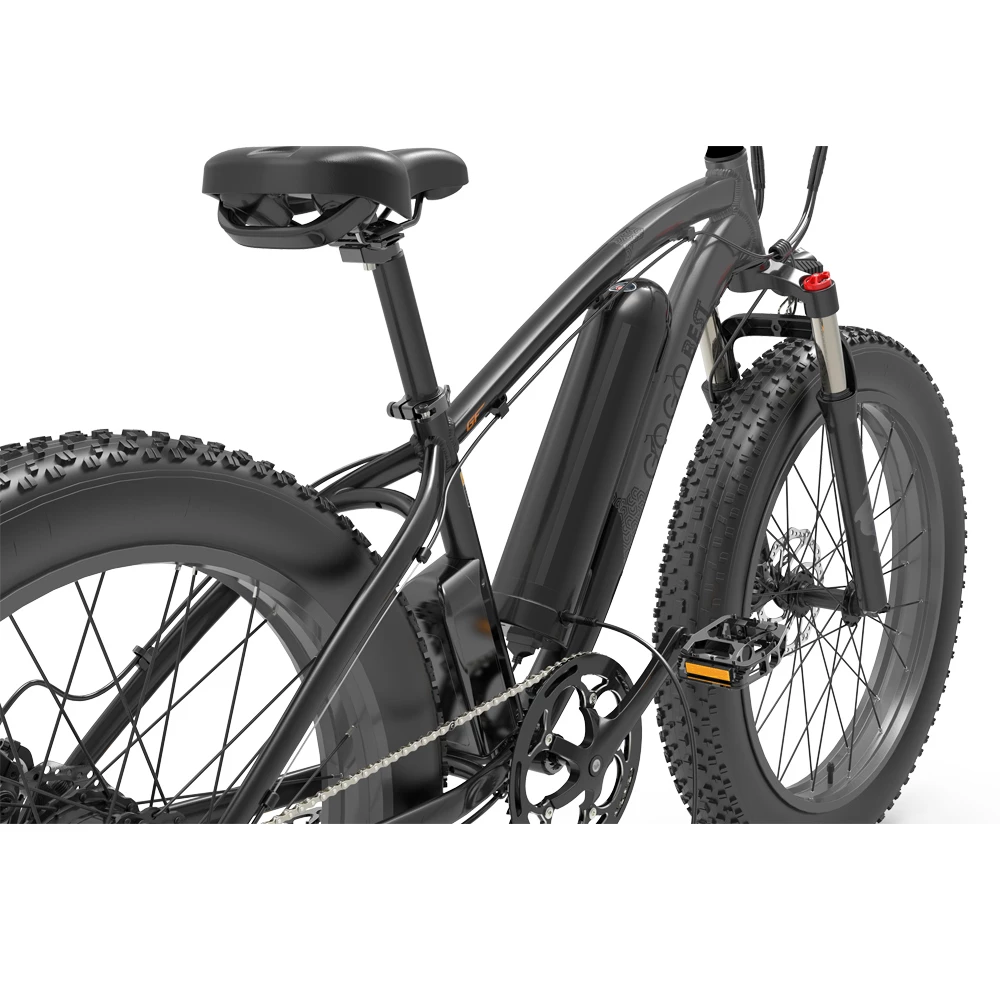 Coupon β¨ GOGOBEST GF600 Electric Bike 48V 13Ah Battery 1000W Motor 26x4.0 inch Fat Tire Aluminum Alloy Frame Shimano 7-speed Shift Max Speed 40km/h 110KM Power-assisted mileage Range LCD Display IP54 Waterproof - Black Green π - Image 6
