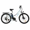 Brand new 🎉 ONESPORT BK1 Electric Bike 26 Inch Tires 36V 350W Motor 10Ah Battery 25Km/h Max Speed Shimano 7 Speed Gear Front Suspension and Dual Disc Brakes 120KG Max Load - White 🔥