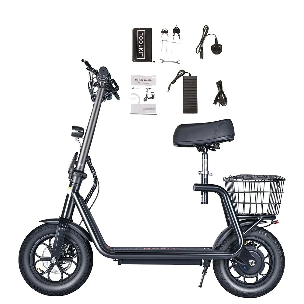 Promo β¨ BOGIST M5 Pro Folding Electric Scooter 12 Inch Pneumatic Tire 500W Motor Max Speed 40Km/h 48V 11Ah Battery Smart BMS Disc Brake 30-35KM Long Range with Seat - Black π - Image 6