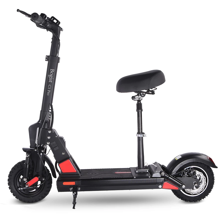 Buy π BOGIST C1 PRO Folding Electric Scooter 10" Tire 500W Motor 48V 13Ah Battery Smart BMS Disc Brake Max Speed 45KM/h LCD Display 40-45KM Long Range with Removable Seat - Black π₯