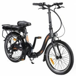Coupon โค๏ธ FAFREES 20F054 250W Electric Bike 20 Inch Folding Frame 7-Speed Gears With Removable 10AH Battery LED light - Black ๐