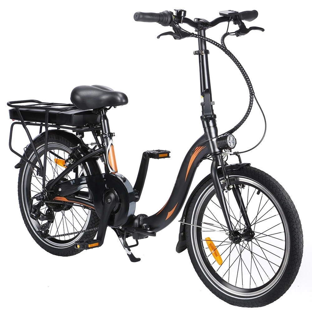 Coupon ❤️ FAFREES 20F054 250W Electric Bike 20 Inch Folding Frame 7-Speed Gears With Removable 10AH Battery LED light - Black 😀