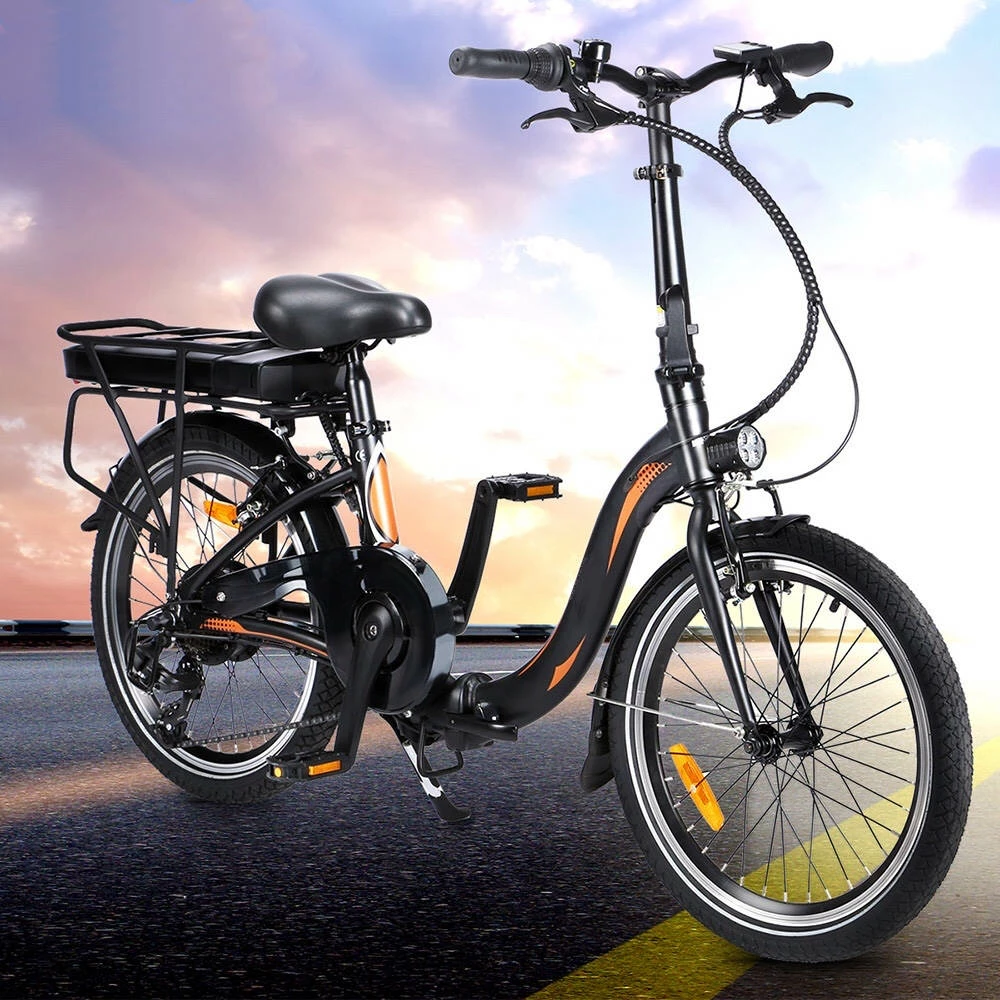 Coupon ❤️ FAFREES 20F054 250W Electric Bike 20 Inch Folding Frame 7-Speed Gears With Removable 10AH Battery LED light - Black 😀 - Image 2