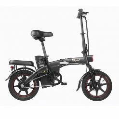 Coupon 🔔 DYU A5 Standard Folding Moped Electric Bike 14inch 25km/h Speed 40km Mileage Range Removable 7.5Ah Battery 350W Double Brake System Max Load 150kg - Black ⌛