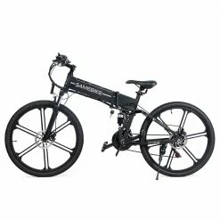 Buy 🔥 Samebike LO26-II Portable Folding Smart Electric Moped Bike 500W Motor Max 35km/h 26 Inch Tire - Black ✔️