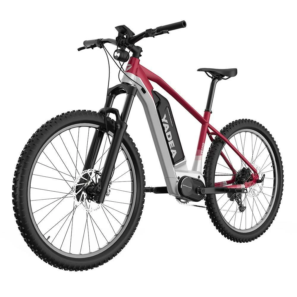 Best Pirce π Yadea YS500 27.5 inch Touring Electric Bike 350W Fusion Mid Drive Motor Shimano BL-MT200 Brake 13Ah LG Cell Battery LCD Display 25KM/H up to 80-100Km - Red π - Image 2