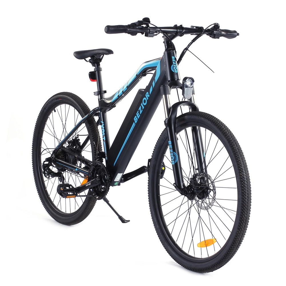 Cheapest โญ BEZIOR M1 Electric Bike 48V 12.5Ah Battery 250W Brushless Motor 27.5 inch Tire Aluminum Alloy Frame Shimano 7-speed Shift Max Speed 25km/h 80KM Power-assisted mileage Range 5 inch Smart LCD Meter IP54 Waterproof - Black Blue ๐ฏ - Image 2