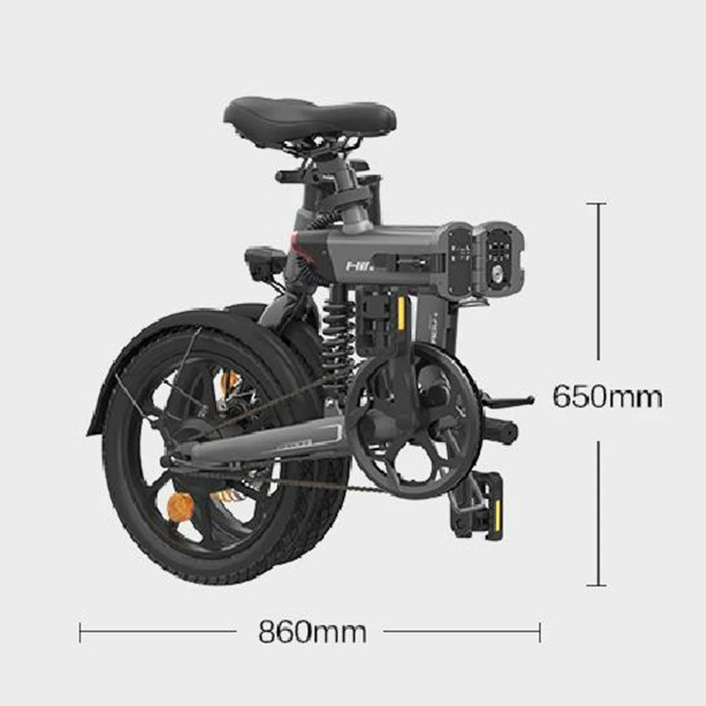 Brand new π HIMO Z16 MAX Folding Electric Bicycle 16 Inch 250W Hall Brushless DC Motor Dual Disc Brake Up To 80km Range Max Speed 25km/h 10Ah Battery IPX7 Waterproof Smart Display - White 𧨠- Image 6