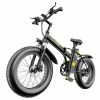 Best reviews of 🔔 JANOBIKE E20 Fat Tire Electric Folding Mountain Bike 1000W Brushless Motor Aluminum Alloy Frame 7 Speed Gears 40km/h Removable Panasonic 48V 12.8Ah Battery up to 50km Range 20" x 4.0 Snow Tire XOD Hydraulic Brake Smart Meter - Black 🎁