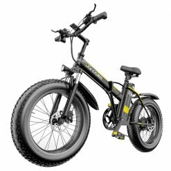 Best reviews of ๐ JANOBIKE E20 Fat Tire Electric Folding Mountain Bike 1000W Brushless Motor Aluminum Alloy Frame 7 Speed Gears 40km/h Removable Panasonic 48V 12.8Ah Battery up to 50km Range 20" x 4.0 Snow Tire XOD Hydraulic Brake Smart Meter - Black ๐