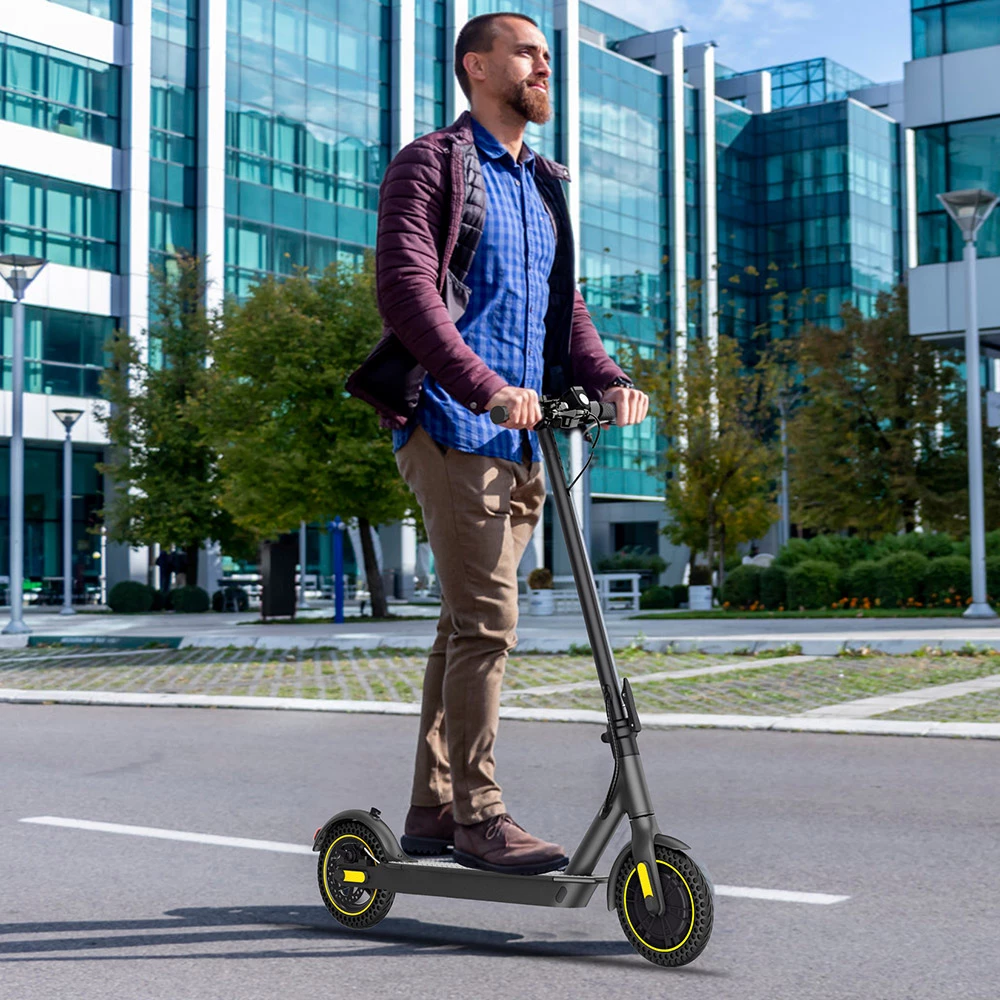 Buy π HappyRun HR365 MAX Folding Electric Scooter 10 inch Honeycomb Tire 10.4Ah Battery 350W Brushless Motor 25km/h Max Speed up to 35KM Range Electronic + Disc Brake - Black π - Image 5