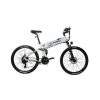 Best Sale 🔥 KAISDA K1 26 inch Folding Electric Moped Folding Bike Mountain Bicycle 500W Motor SHIMANO 7-Speeds Derailleur LCD Display 10.4Ah Battery Max Speed 30km/h Aluminum alloy Frame - White 🤩
