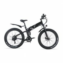 Hot Sale 🔥 KAISDA K3 26*4.0 inch Fat Tire Off-road Folding Electric Moped Folding Bike Mountain Bicycle 500W Motor SHIMANO 7-Speeds Derailleur LCD Display 10Ah Battery Max Speed 32km/h Aluminum alloy Frame - Black 😀