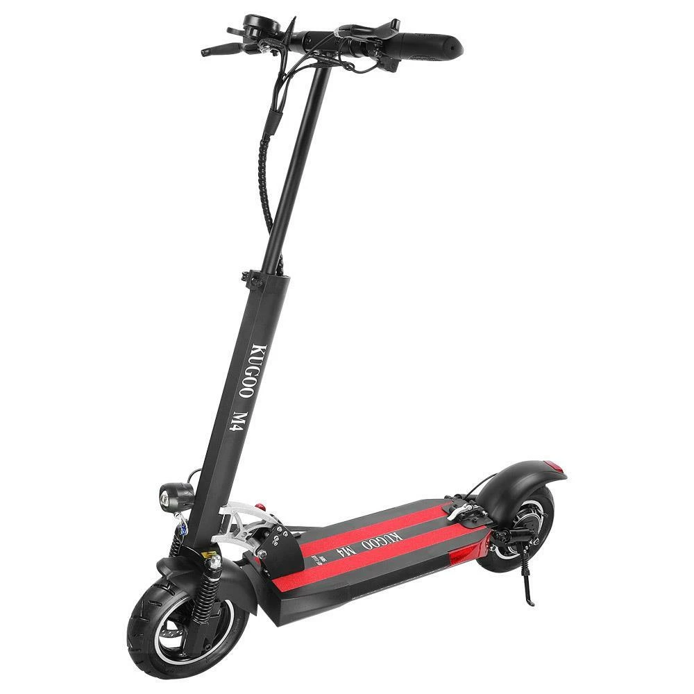 Outlet ๐ KugooKirin M4 Folding Electric Off Road Scooter 10 Inch Pneumatic Tires 500W Brushless 10Ah Battery Motor 3 Speed Modes Dual Disc Brake Max Speed 45KM/h LED Display 45KM Long Range with Seat - Black โจ - Image 2