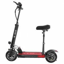 Outlet 🌟 KugooKirin M4 Folding Electric Off Road Scooter 10 Inch Pneumatic Tires 500W Brushless 10Ah Battery Motor 3 Speed Modes Dual Disc Brake Max Speed 45KM/h LED Display 45KM Long Range with Seat - Black ✨
