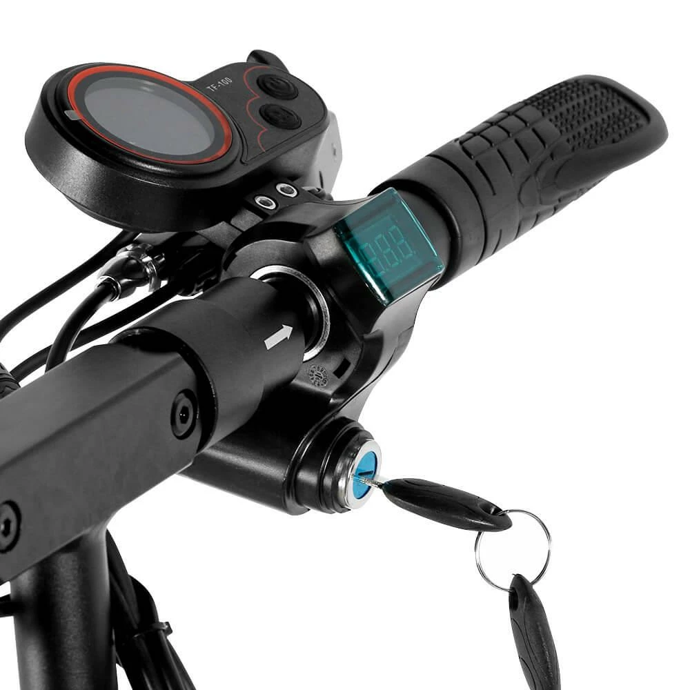 Outlet ๐ KugooKirin M4 Folding Electric Off Road Scooter 10 Inch Pneumatic Tires 500W Brushless 10Ah Battery Motor 3 Speed Modes Dual Disc Brake Max Speed 45KM/h LED Display 45KM Long Range with Seat - Black โจ - Image 5