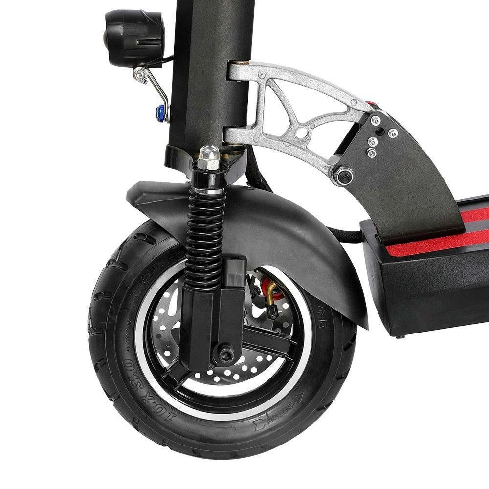 Outlet ๐ KugooKirin M4 Folding Electric Off Road Scooter 10 Inch Pneumatic Tires 500W Brushless 10Ah Battery Motor 3 Speed Modes Dual Disc Brake Max Speed 45KM/h LED Display 45KM Long Range with Seat - Black โจ - Image 6