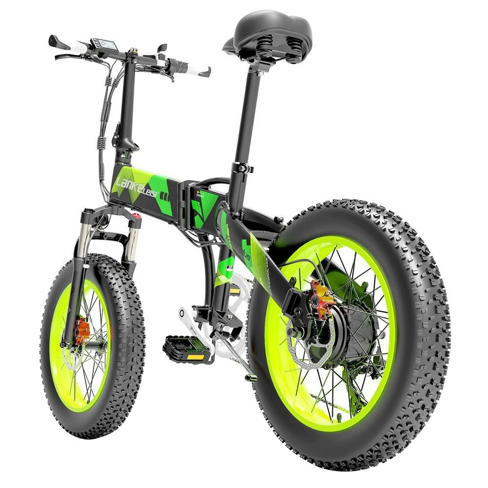 Top 10 ๐ฅ LANKELEISI X2000 PLUS Moped Electric Bike Folding Bike 12.8Ah 48V 1000W 40km/h Max Speed Max Load 150kg - Green โจ - Image 3