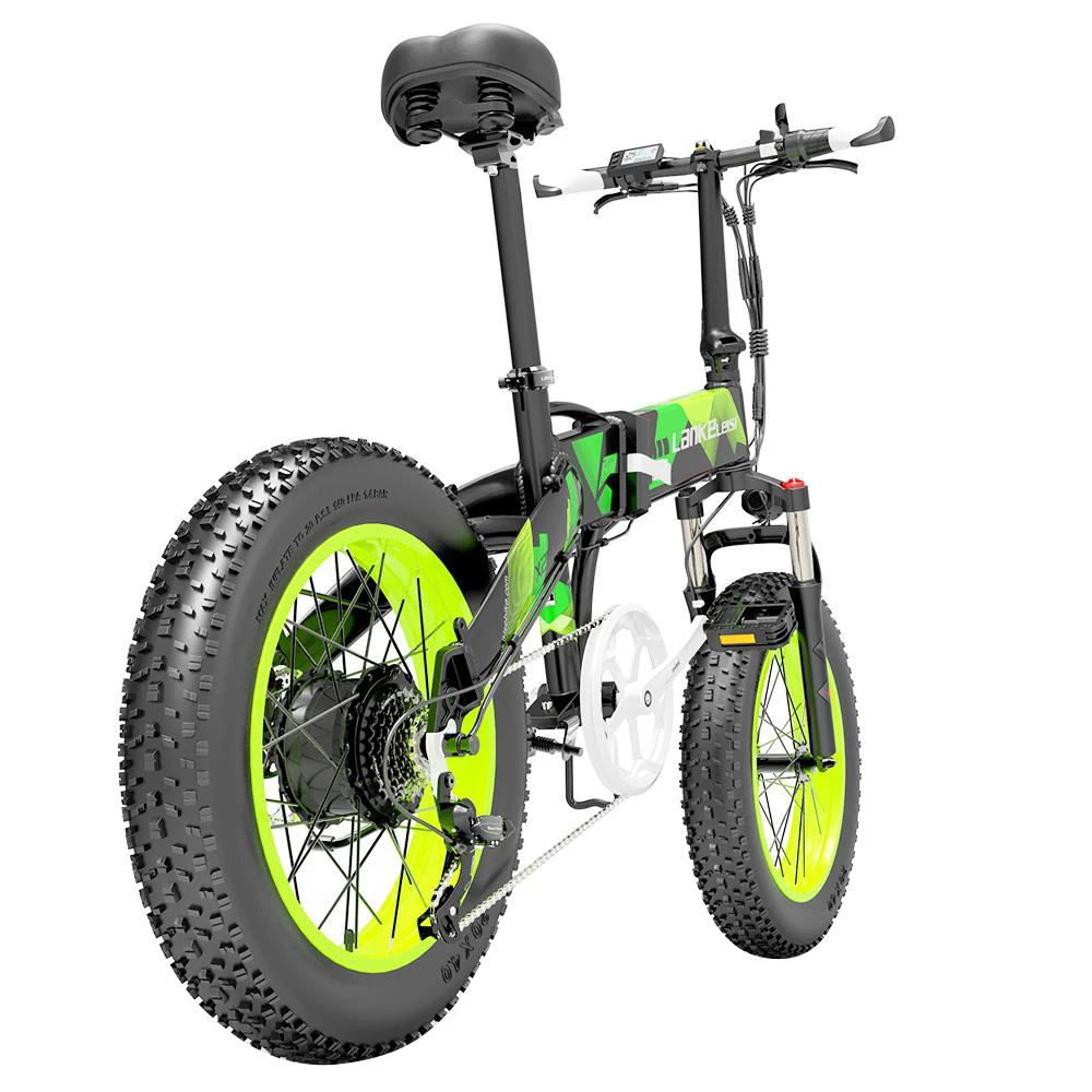 Top 10 ๐ฅ LANKELEISI X2000 PLUS Moped Electric Bike Folding Bike 12.8Ah 48V 1000W 40km/h Max Speed Max Load 150kg - Green โจ - Image 6