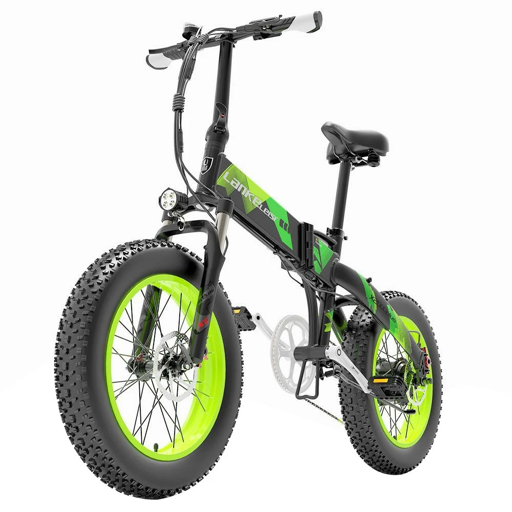 Top 10 ๐ฅ LANKELEISI X2000 PLUS Moped Electric Bike Folding Bike 12.8Ah 48V 1000W 40km/h Max Speed Max Load 150kg - Green โจ - Image 2