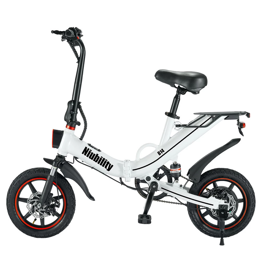Budget ๐ Niubility B14 Electric Moped Folding Bike 14 inch 15Ah Battery up to 100KM Mileage Max 25km/h 400W Motor Double Disc Brake - White โจ - Image 4