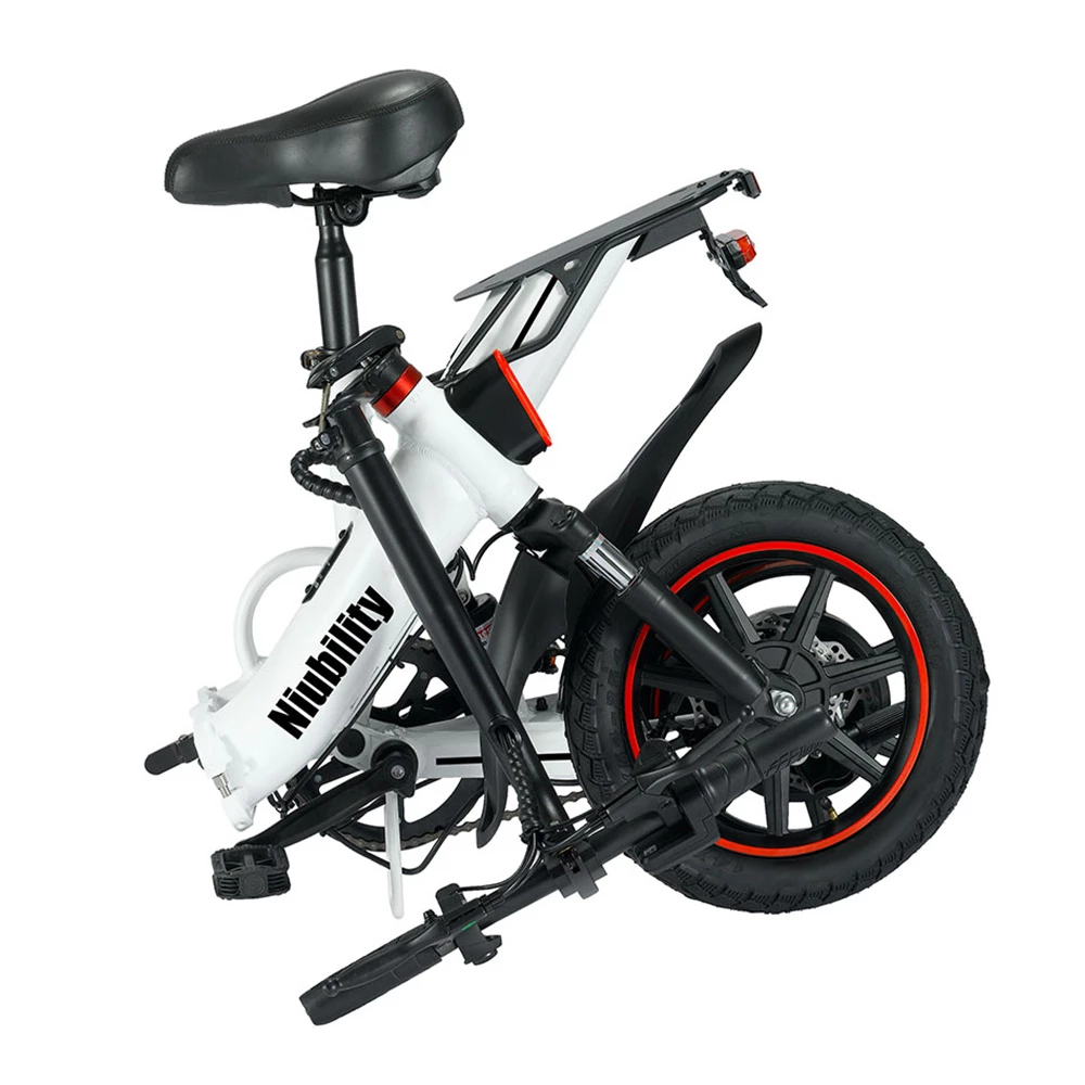 Budget ๐ Niubility B14 Electric Moped Folding Bike 14 inch 15Ah Battery up to 100KM Mileage Max 25km/h 400W Motor Double Disc Brake - White โจ - Image 5