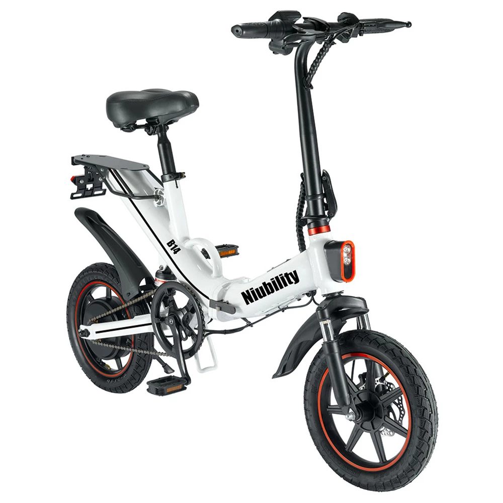 Budget ๐ Niubility B14 Electric Moped Folding Bike 14 inch 15Ah Battery up to 100KM Mileage Max 25km/h 400W Motor Double Disc Brake - White โจ - Image 6