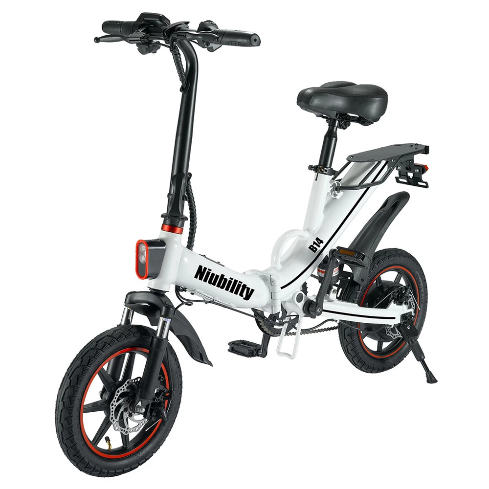 Budget ๐ Niubility B14 Electric Moped Folding Bike 14 inch 15Ah Battery up to 100KM Mileage Max 25km/h 400W Motor Double Disc Brake - White โจ - Image 3