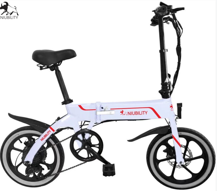 Coupon 🥰 NIUBILITY B16 Electric Moped Folding Bike 16 inch 42V 10.4Ah Battery 40km -50km Mileage 350W Motor Max 25km/h Double Disc Brake Variable Speed System LED Light KMC Chain - White 💯 - Image 2