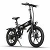 Best Sale ⌛ ADO A20 Electric Folding Bike 20 inch City Bicycle 350W Hall Brushless Gear DC Motor SHIMANO 7-Speed Rear Derailleur 36V 10.4Ah Removable Battery 35km/h Max speed up to 60km Max Range IPX5 Double Shock-absorption Aluminum alloy Frame - Black 😉