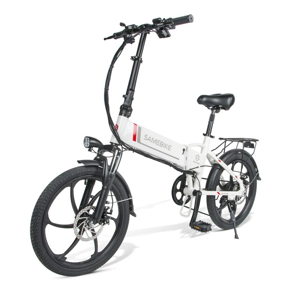 Outlet π Samebike 20LVXD30 20 Inch Portable Folding Electric Bike 10Ah Battery Shimano 7 speed Smart Moped Bicycle 350W Motor Max 35km/h Aluminum Alloy LED Front Light Adjustable Heights - White βοΈ - Image 2