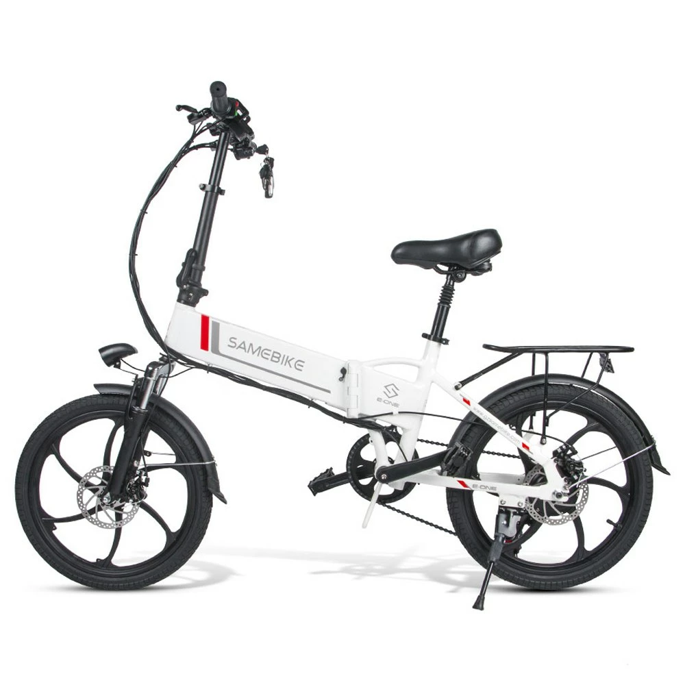 Outlet π Samebike 20LVXD30 20 Inch Portable Folding Electric Bike 10Ah Battery Shimano 7 speed Smart Moped Bicycle 350W Motor Max 35km/h Aluminum Alloy LED Front Light Adjustable Heights - White βοΈ - Image 3