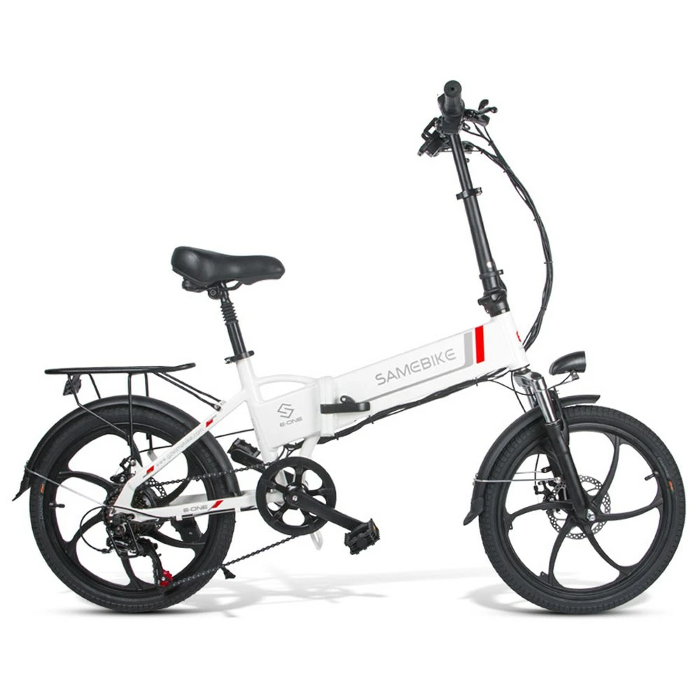 Outlet π Samebike 20LVXD30 20 Inch Portable Folding Electric Bike 10Ah Battery Shimano 7 speed Smart Moped Bicycle 350W Motor Max 35km/h Aluminum Alloy LED Front Light Adjustable Heights - White βοΈ - Image 4