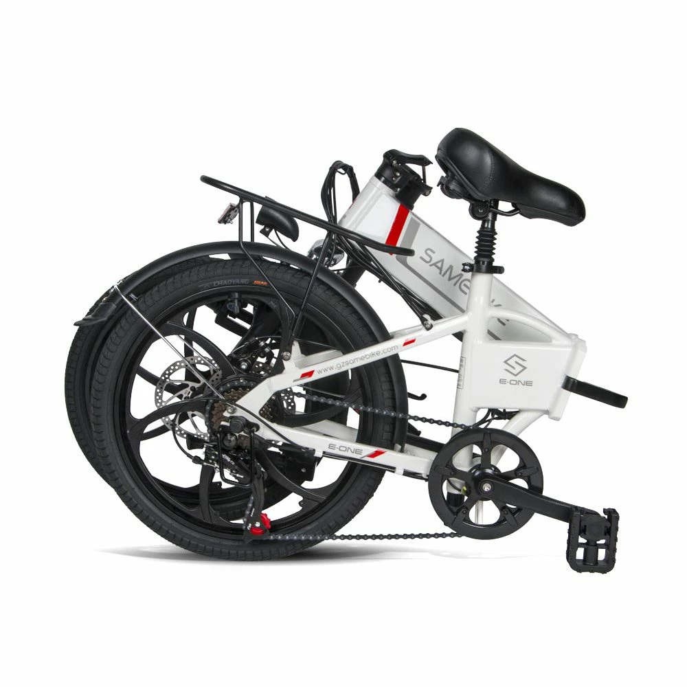 Outlet π Samebike 20LVXD30 20 Inch Portable Folding Electric Bike 10Ah Battery Shimano 7 speed Smart Moped Bicycle 350W Motor Max 35km/h Aluminum Alloy LED Front Light Adjustable Heights - White βοΈ - Image 5