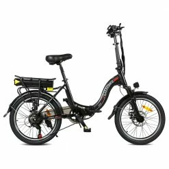 Hot Sale 👏 SAMEBIKE JG20 Smart Folding Electric Moped Bike 350W Motor 10Ah Battery Max 32km/h 20 Inch Tire - Black 🔔